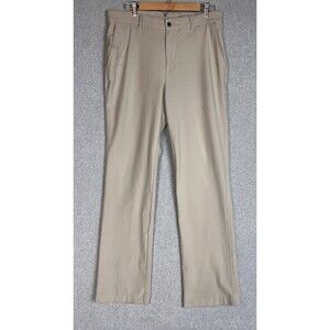 DUNNING Golf Pants 34x32 Everbest Performance Stretch Beige Flaws